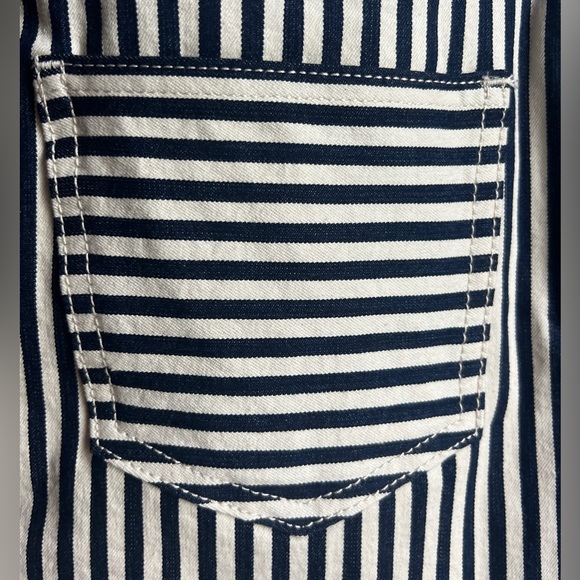 CURRENT ELLIOTT NWT DENIM THE SLEEVELESS JUMPSUIT MINI STRIPED DRESS - Picture 9 of 10